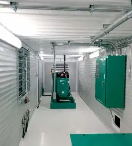 Elecon Systems Ltd. Sea Can Double Generator Set Interior